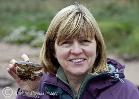 Eleanor & rescued edible crab