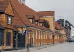 Orange buildings