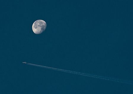 Moon & plane